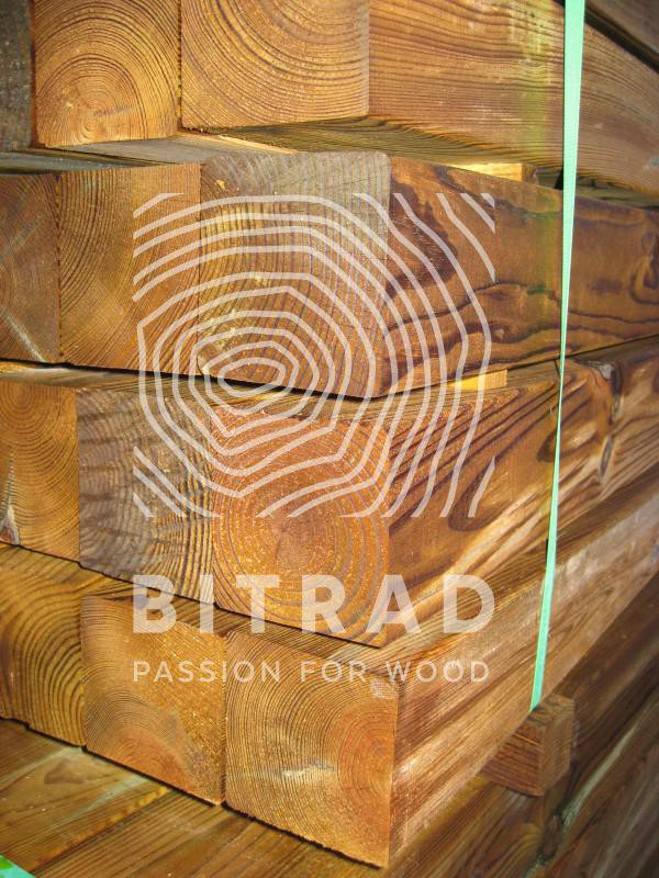 Tavole piallate impregnate, legno di pino impregnato in autoclave. PPHU Bitrad
